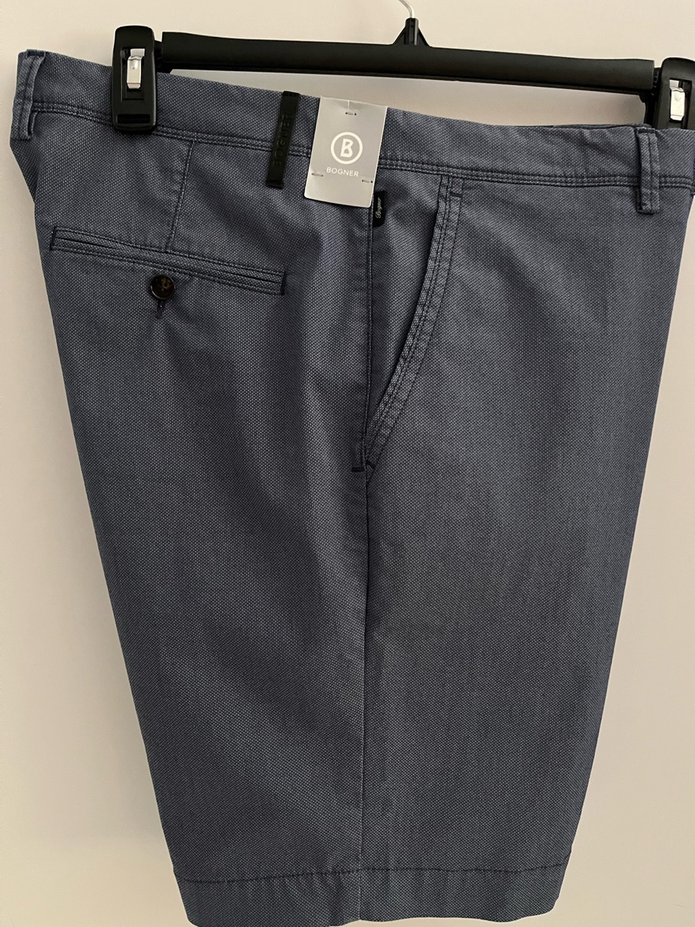 BOGNER JENS-G Everyday Unlined 68% Stretch Cotton Shorts in color Denim Blue